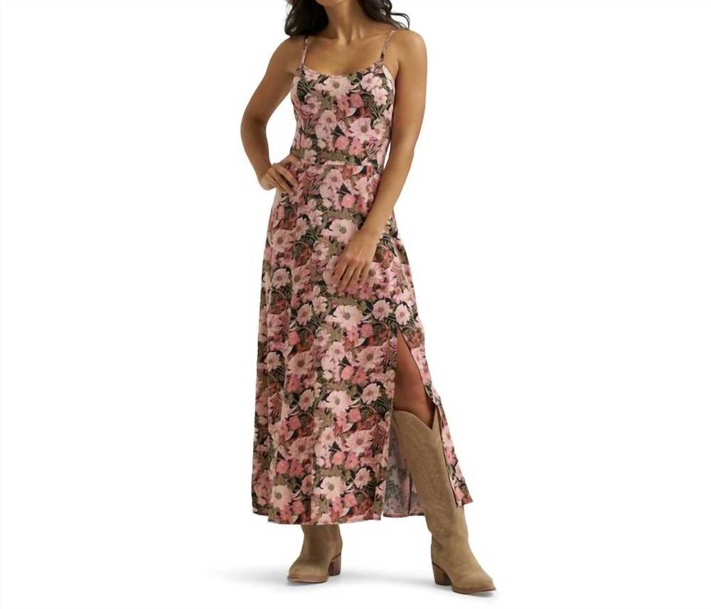 NEW WRANGLER floral maxi dress in pink